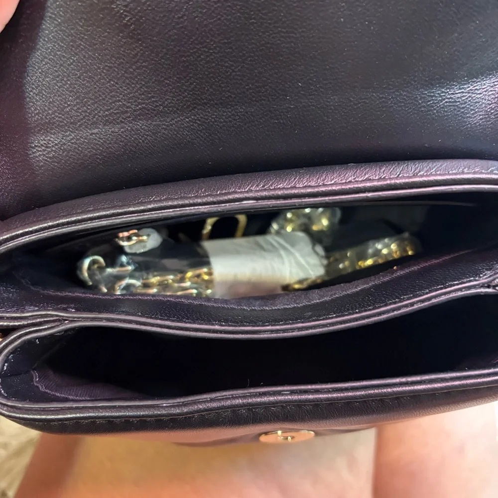 Ted Baker Black Satchel with Gold Accents